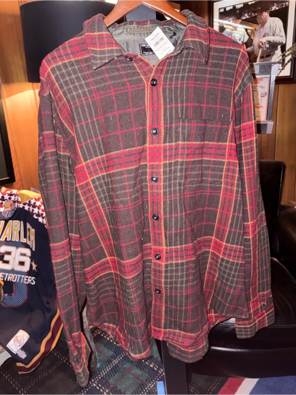 Todd Snyder Red and Brown Plaid Button-Down Shirt